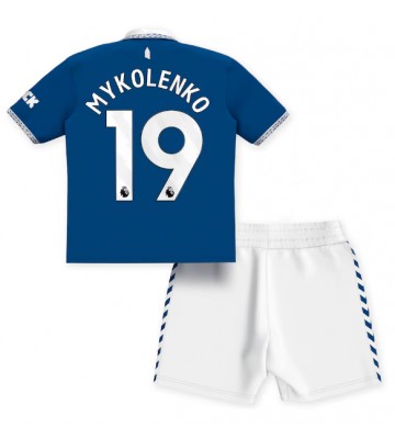 Everton Vitaliy Mykolenko #19 Primera Equipación Niños 2023-24 Manga Corta (+ Pantalones cortos)